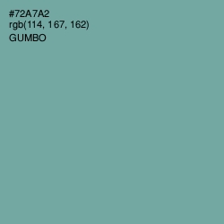 #72A7A2 - Gumbo Color Image