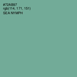 #72AB97 - Sea Nymph Color Image