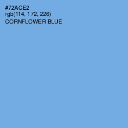 #72ACE2 - Cornflower Blue Color Image