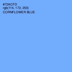 #72ACFD - Cornflower Blue Color Image