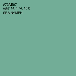 #72AE97 - Sea Nymph Color Image