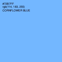#72B7FF - Cornflower Blue Color Image
