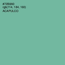 #72B8A0 - Acapulco Color Image