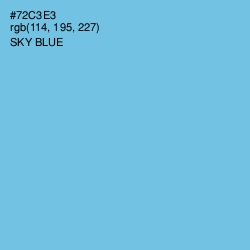 #72C3E3 - Sky Blue Color Image