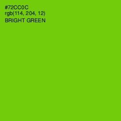 #72CC0C - Bright Green Color Image