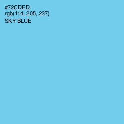 #72CDED - Sky Blue Color Image