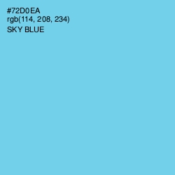 #72D0EA - Sky Blue Color Image