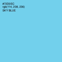 #72D0EC - Sky Blue Color Image