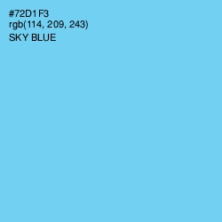 #72D1F3 - Sky Blue Color Image