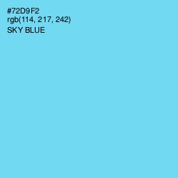 #72D9F2 - Sky Blue Color Image