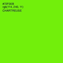 #72F00B - Chartreuse Color Image