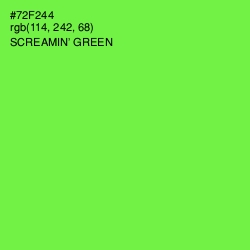 #72F244 - Screamin' Green Color Image