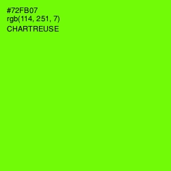 #72FB07 - Chartreuse Color Image