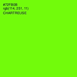 #72FB0B - Chartreuse Color Image