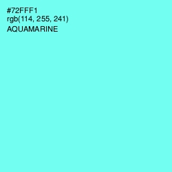 #72FFF1 - Aquamarine Color Image