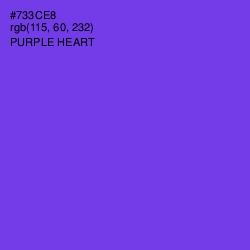 #733CE8 - Purple Heart Color Image