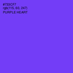 #733CF7 - Purple Heart Color Image