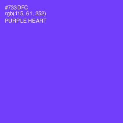 #733DFC - Purple Heart Color Image