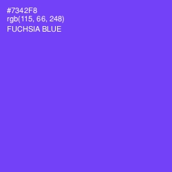#7342F8 - Fuchsia Blue Color Image