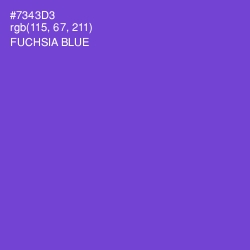 #7343D3 - Fuchsia Blue Color Image