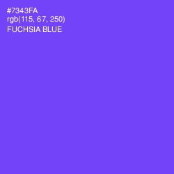 #7343FA - Fuchsia Blue Color Image