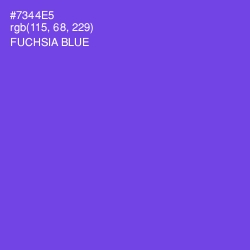 #7344E5 - Fuchsia Blue Color Image