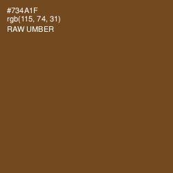 #734A1F - Raw Umber Color Image