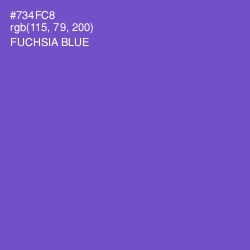 #734FC8 - Fuchsia Blue Color Image