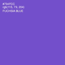 #734FCC - Fuchsia Blue Color Image