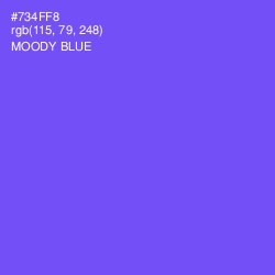 #734FF8 - Moody Blue Color Image