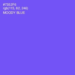 #7352F6 - Moody Blue Color Image