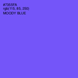 #7355FA - Moody Blue Color Image