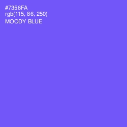 #7356FA - Moody Blue Color Image