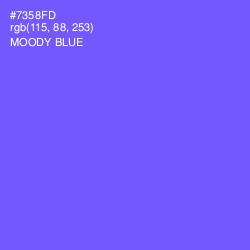 #7358FD - Moody Blue Color Image