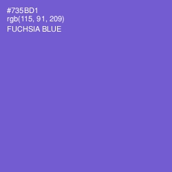 #735BD1 - Fuchsia Blue Color Image