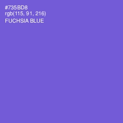 #735BD8 - Fuchsia Blue Color Image