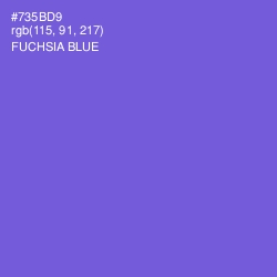 #735BD9 - Fuchsia Blue Color Image