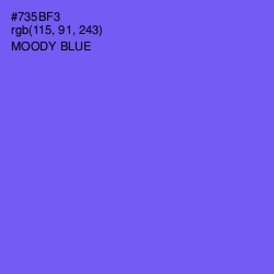 #735BF3 - Moody Blue Color Image