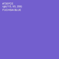 #735FCE - Fuchsia Blue Color Image