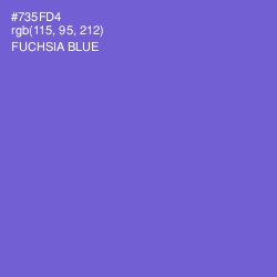 #735FD4 - Fuchsia Blue Color Image