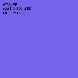 #7364EB - Moody Blue Color Image