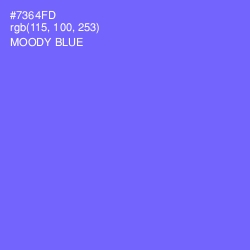 #7364FD - Moody Blue Color Image