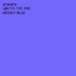 #7366F9 - Moody Blue Color Image