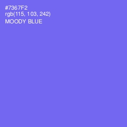 #7367F2 - Moody Blue Color Image