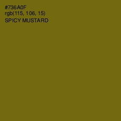 #736A0F - Spicy Mustard Color Image