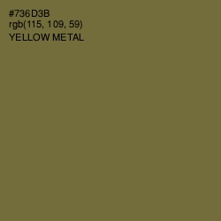 #736D3B - Yellow Metal Color Image