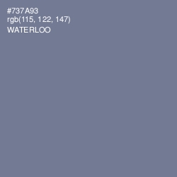 #737A93 - Waterloo  Color Image