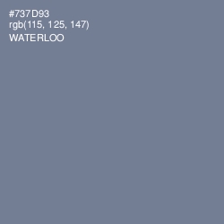 #737D93 - Waterloo  Color Image
