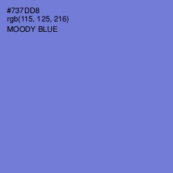 #737DD8 - Moody Blue Color Image