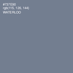 #737E90 - Waterloo  Color Image